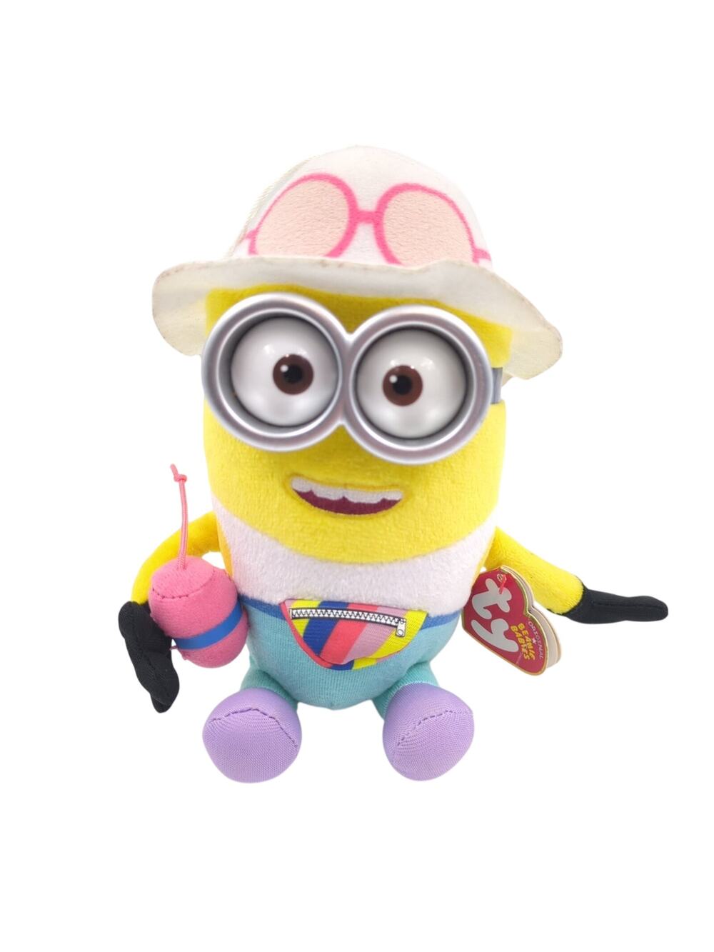Ty Jerry Minion Despicable Me 3 Safari Hat Goggles Fanny Pack 6" Plush Some Wear